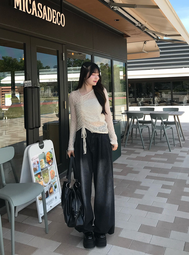 アシンメトリードロストレーストップス