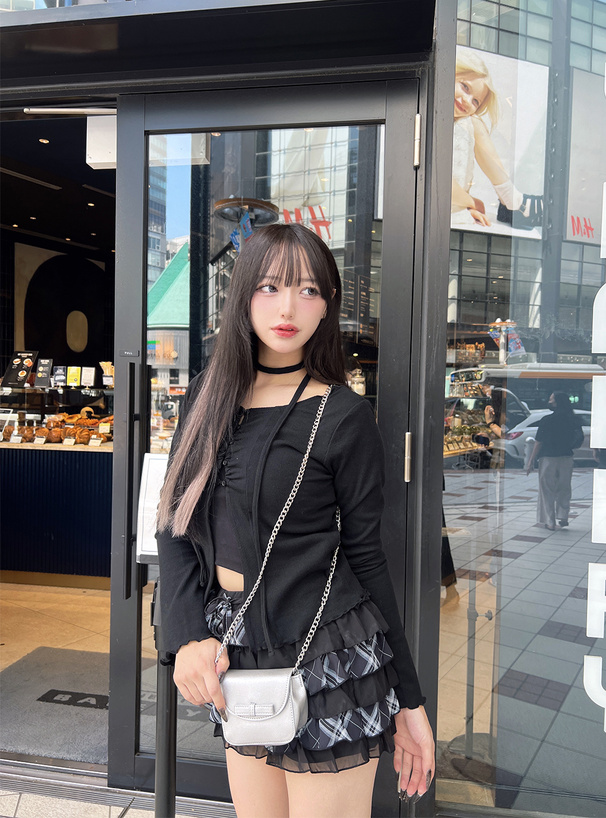 タイ付きフロントギャザーフレアスリーブトップス[gn519] | レディース