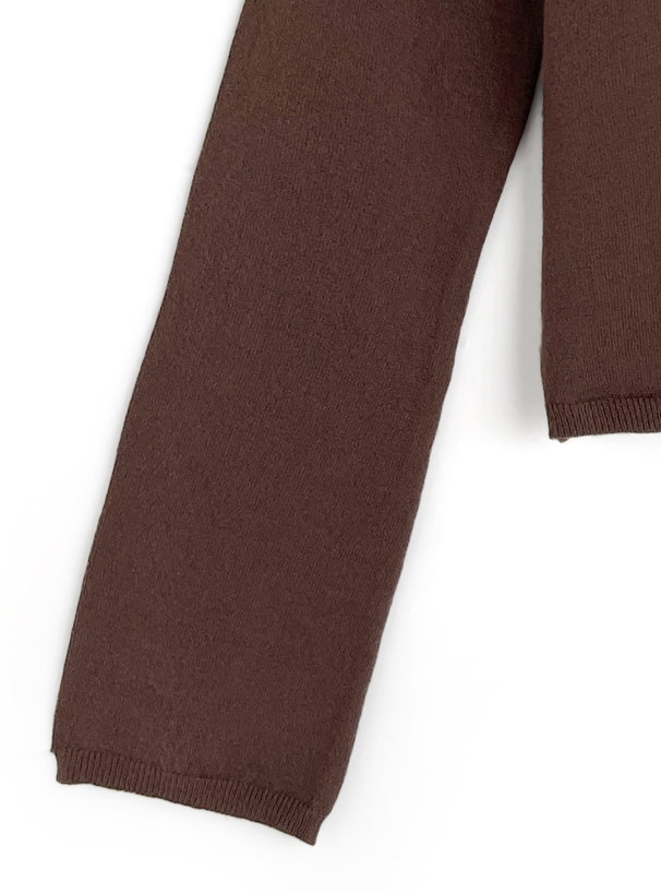 ネックリボンレイヤード風ニットトップス