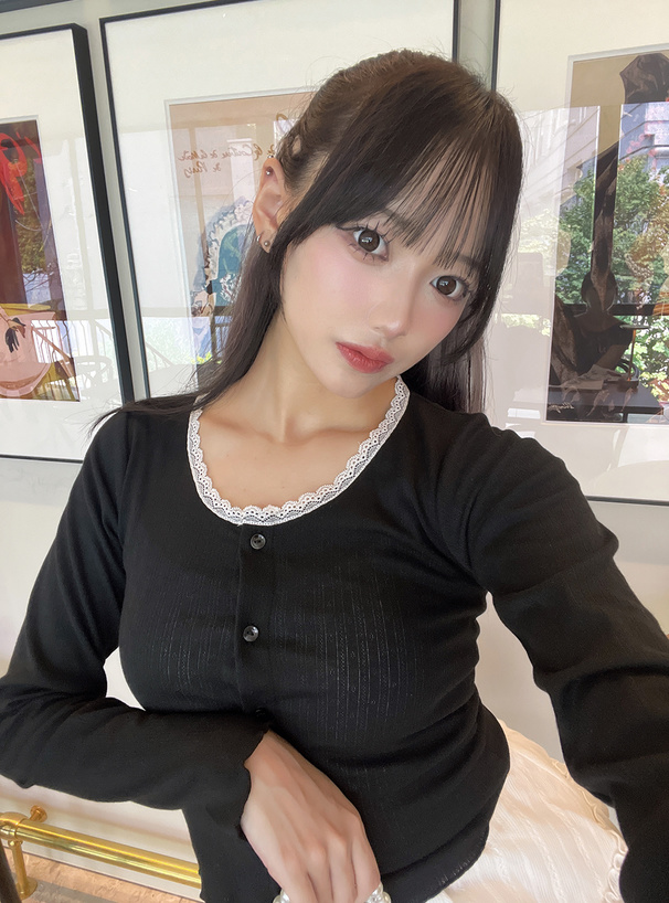 レースデザインメロウカーディガン