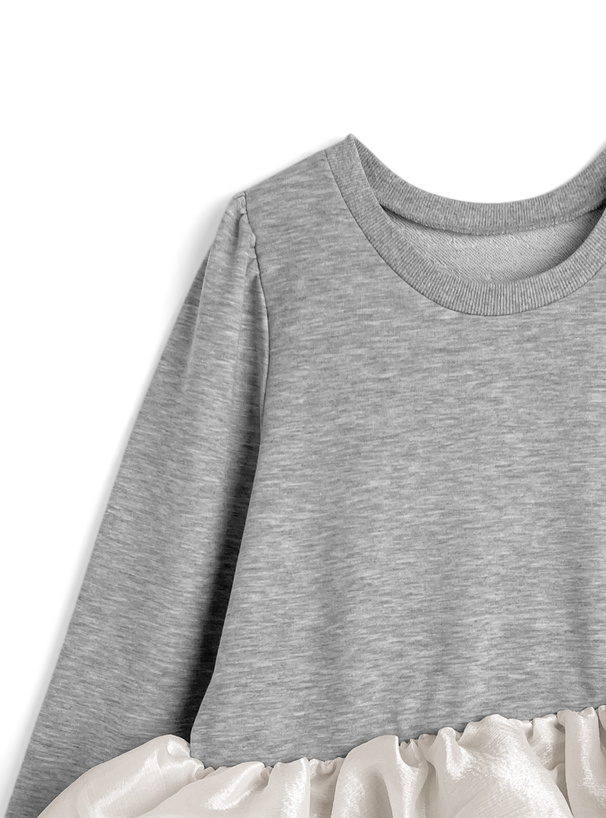 バルーンフリルドッキングスウェットトップス