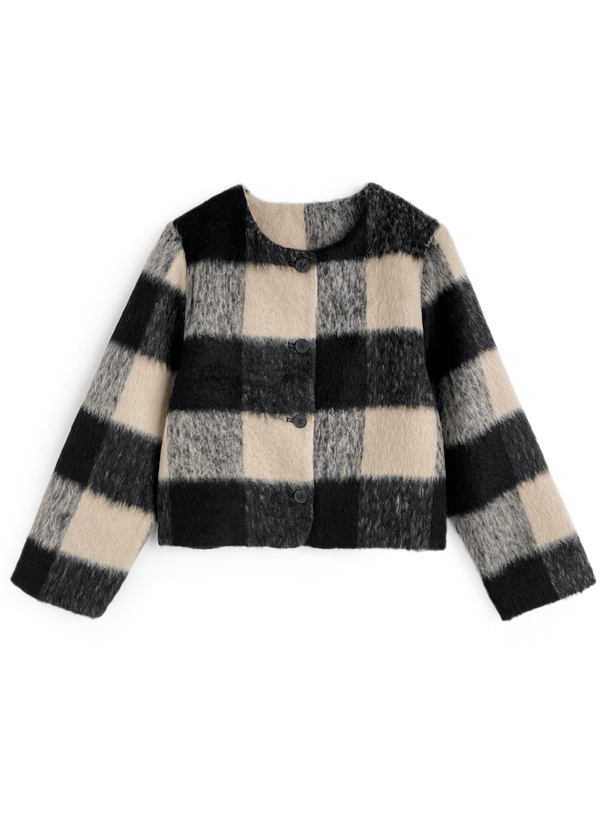 チェック柄シャギージャケット[gn540]