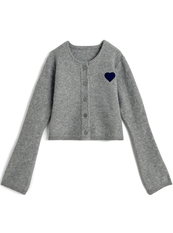 ハートワッペンニットカーディガン[gn541]