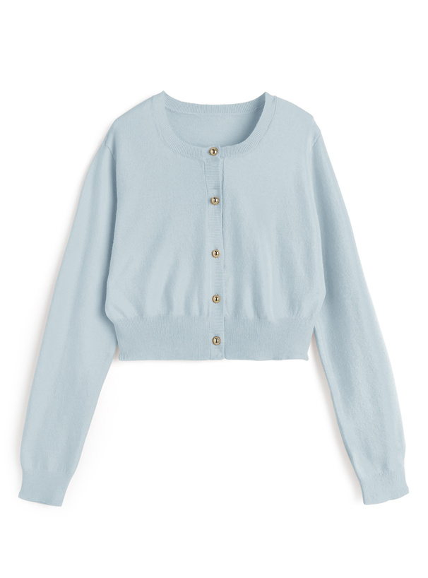 ゴールドボタンニットカーディガン