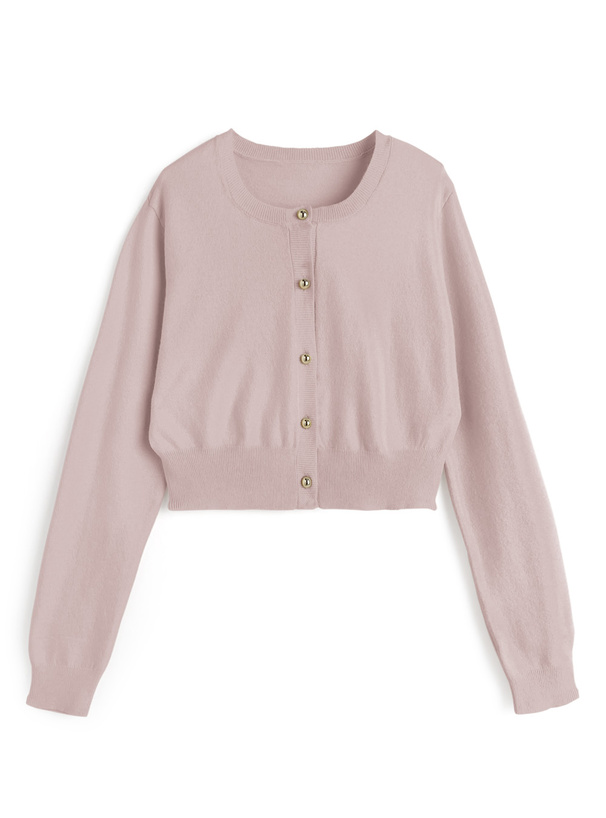 ゴールドボタンニットカーディガン