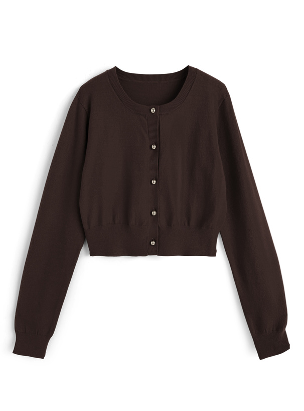 ゴールドボタンニットカーディガン