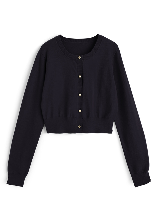 ゴールドボタンニットカーディガン