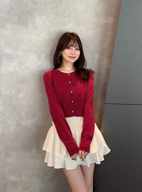 ゴールドボタンニットカーディガン