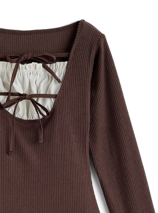 リボンドッキングバルーンミニワンピース