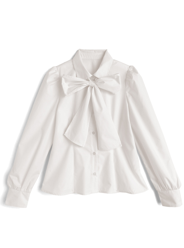 ボウタイ付きブラウス