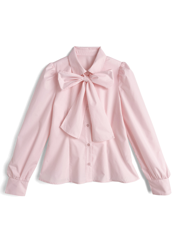 ボウタイ付きブラウス