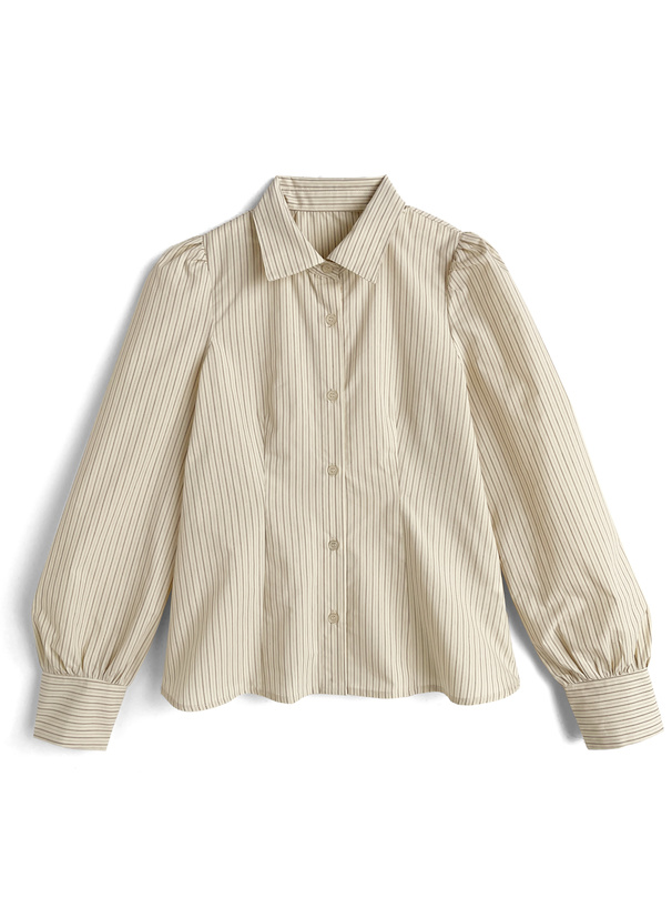 ストライプ柄ボウタイ付きブラウス[gn563] | レディースファッション