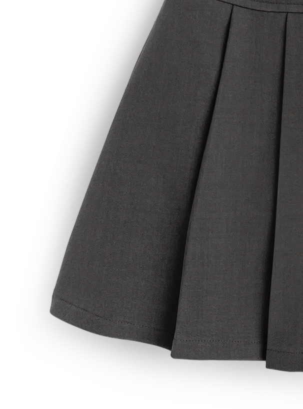 インパン裏地付きバックリボンプリーツミニスカート