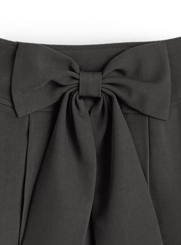 インパン裏地付きバックリボンプリーツミニスカート