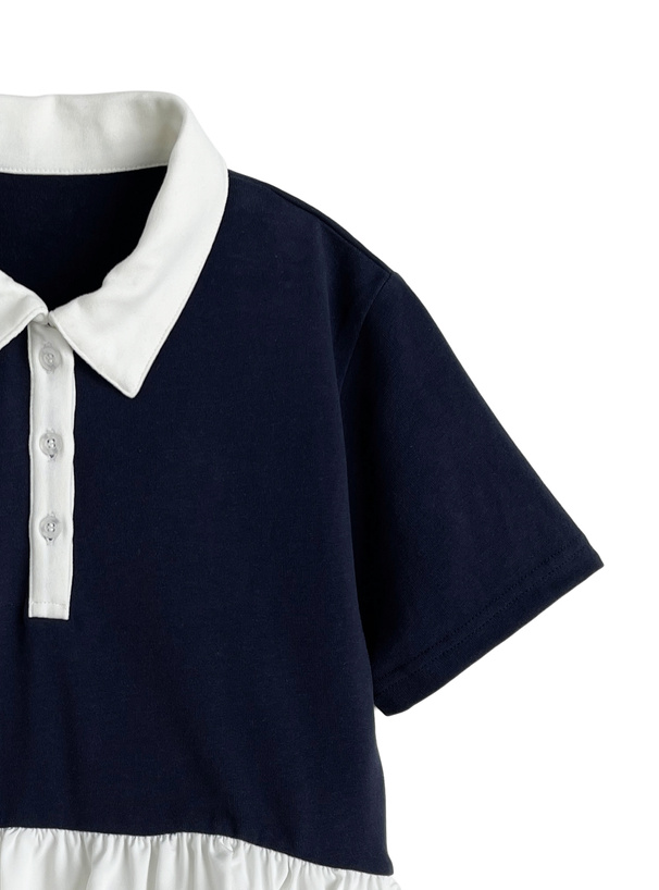 バルーンぺプラムポロトップス