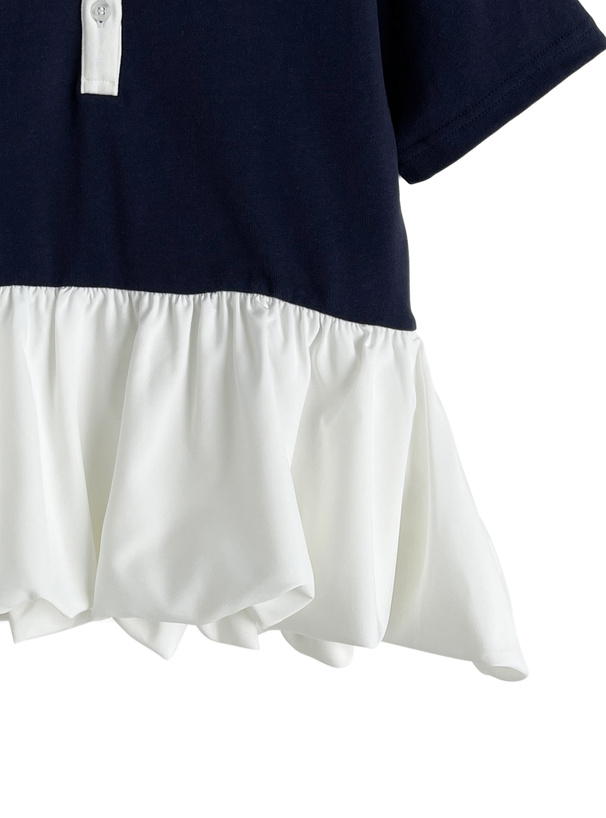 バルーンぺプラムポロトップス