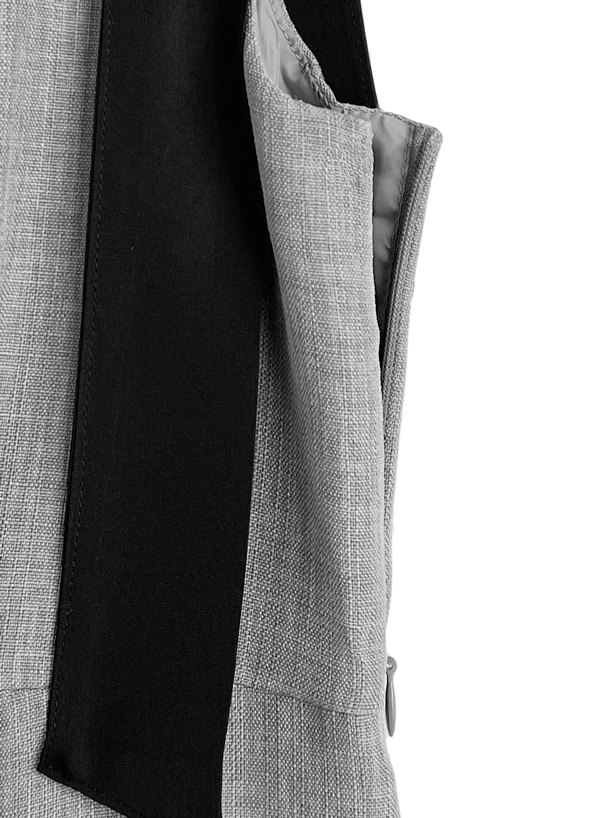 ショルダーリボンノースリーブロングワンピース