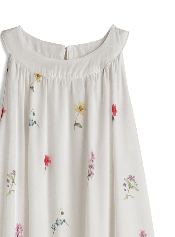 花柄アメスリロングワンピース