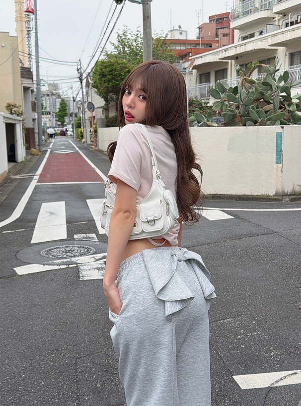 バックリボンフリルパンツ