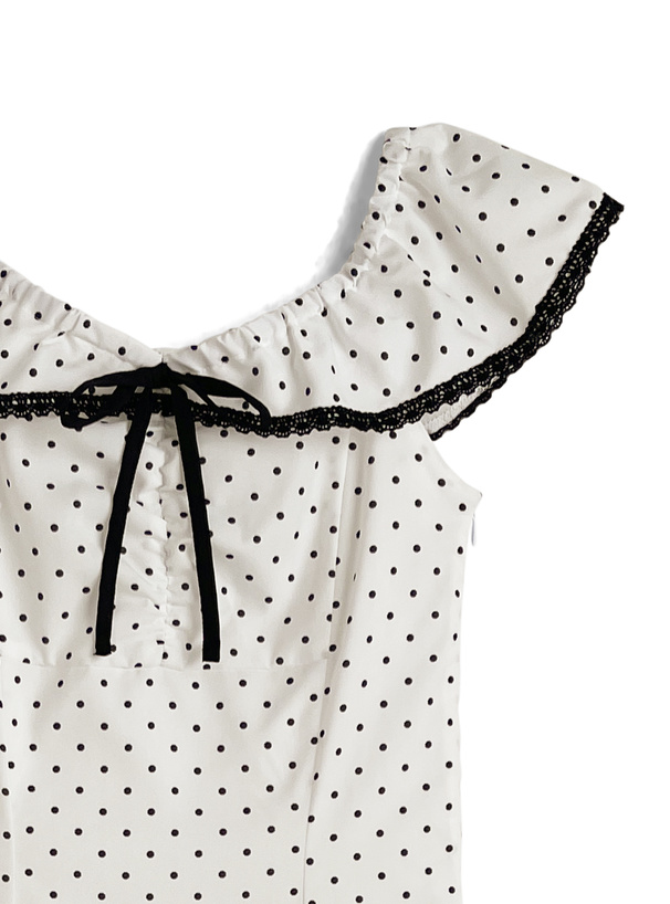 2Wayドット柄マーメイドワンピース