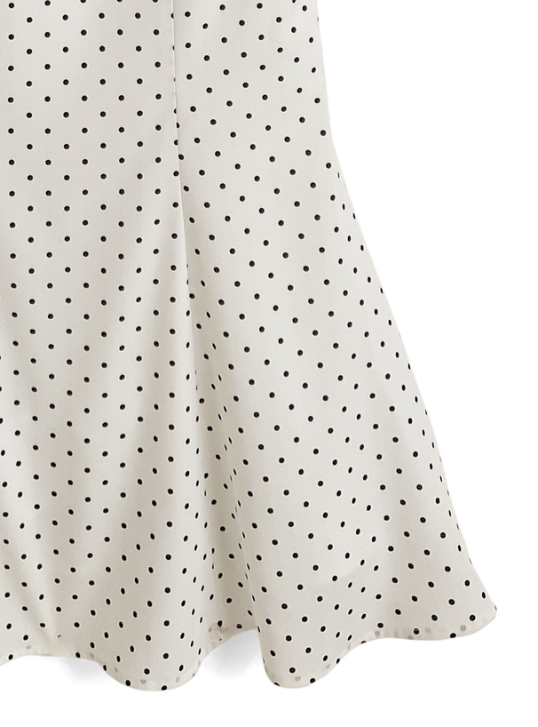 2Wayドット柄マーメイドワンピース