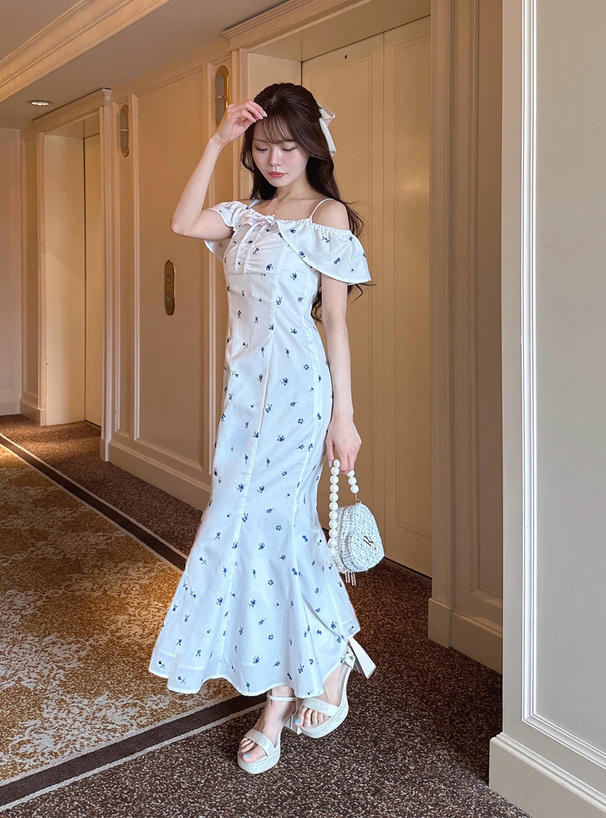 2Way花柄マーメイドワンピース