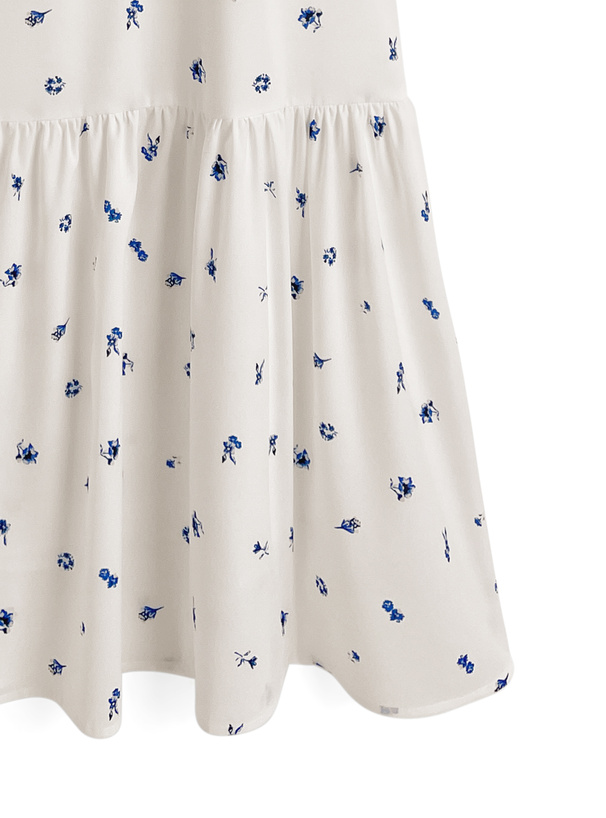 花柄ショルダーオープンリボンワンピース