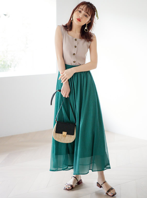 シフォンシアースカート