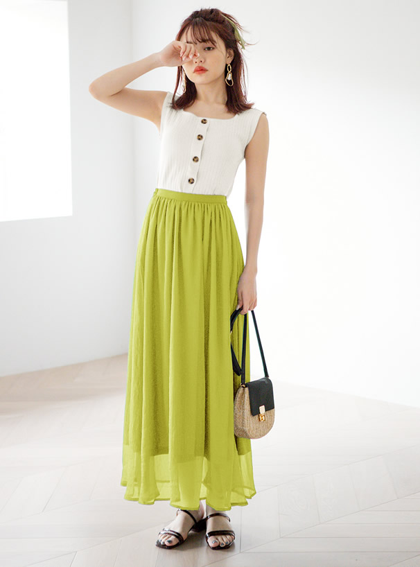 シフォンシアースカート
