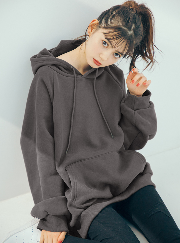 裏毛ｂｉｇシルエットスウェットフードパーカー Gz47 レディースファッション通販のグレイル Grl 公式