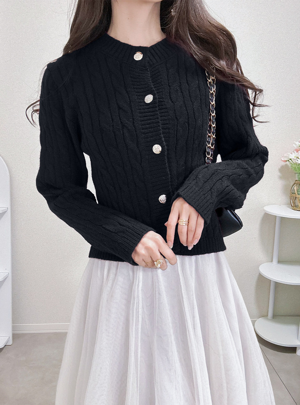 ケーブル編みニットカーディガン[hr20] | レディースファッション通販