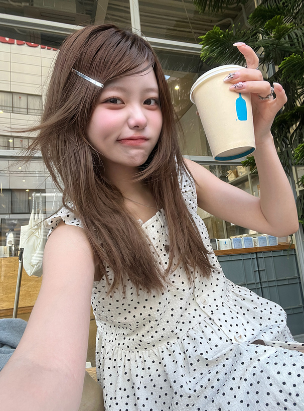 ドット柄ペプラムチュニック