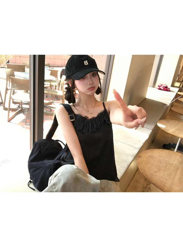 レースドッキングキャミソール