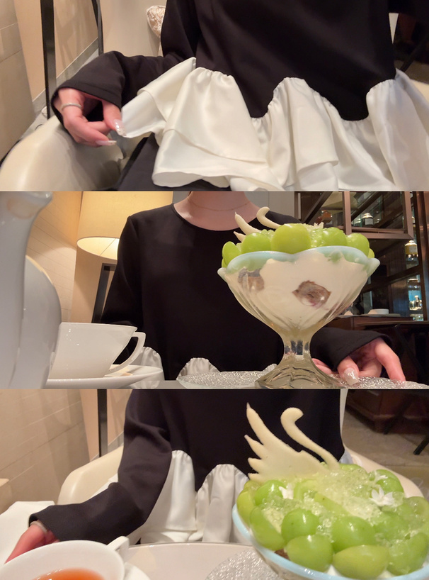 ウェーブフリルドッキングトップス