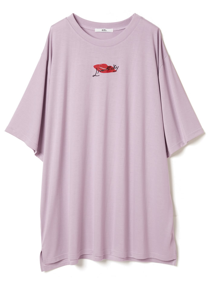 バックハートロゴプリントTシャツワンピース