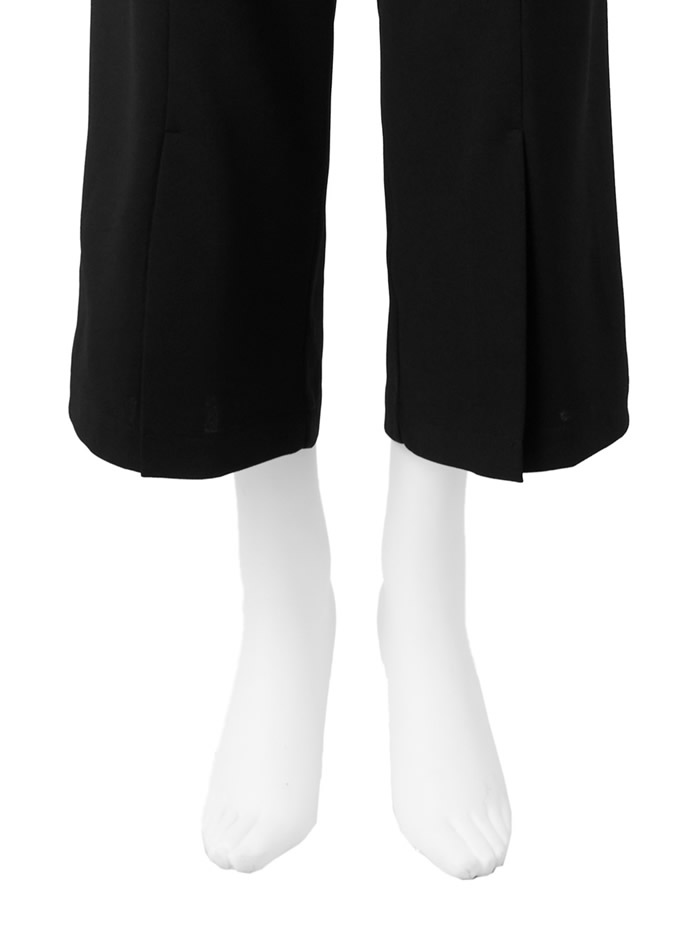 センターベンツカットジョーゼットワイドパンツ