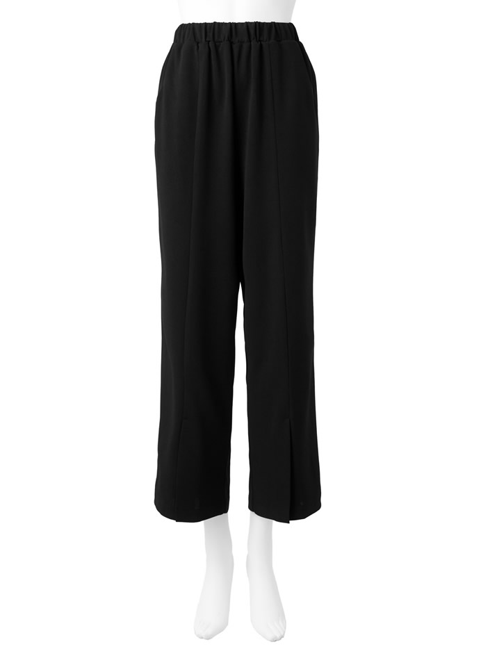 センターベンツカットジョーゼットワイドパンツ