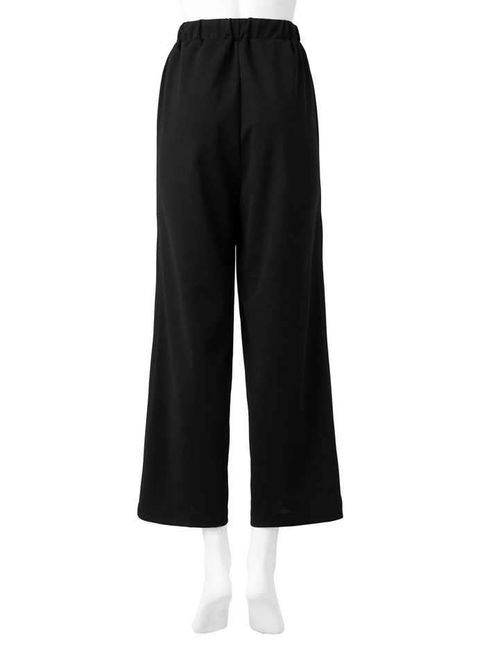 センターベンツカットジョーゼットワイドパンツ