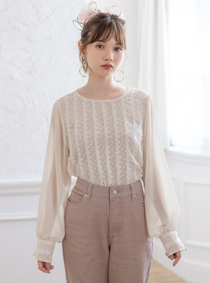 オパールシフォンブラウス