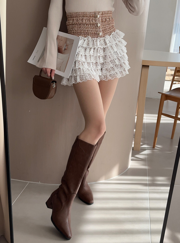 レースツイードショートパンツ