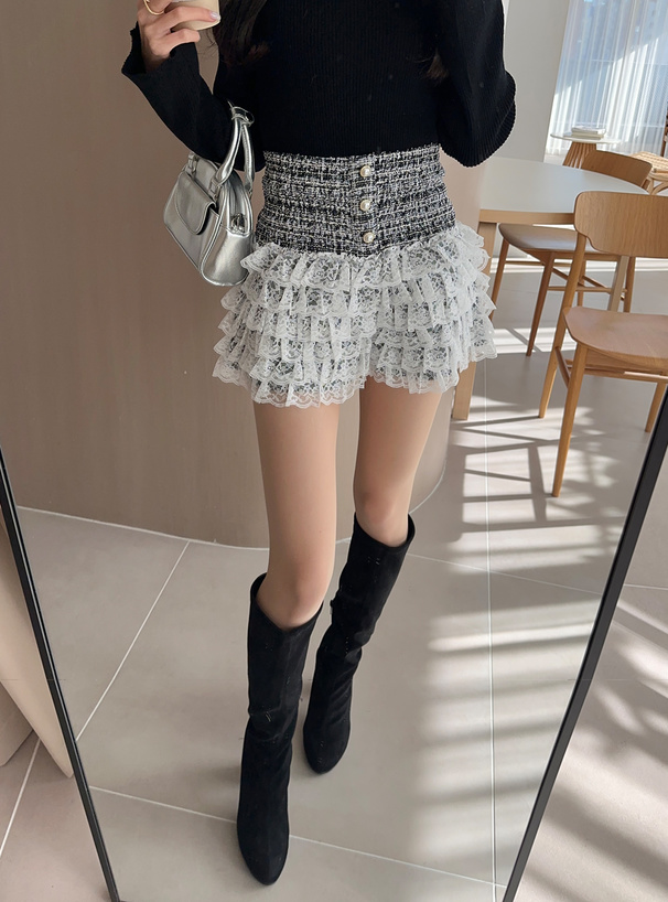レースツイードショートパンツ