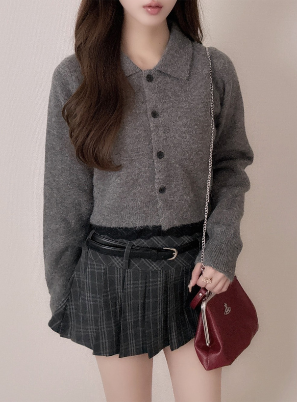 レースショート丈ニットカーディガン[jm005] | レディース