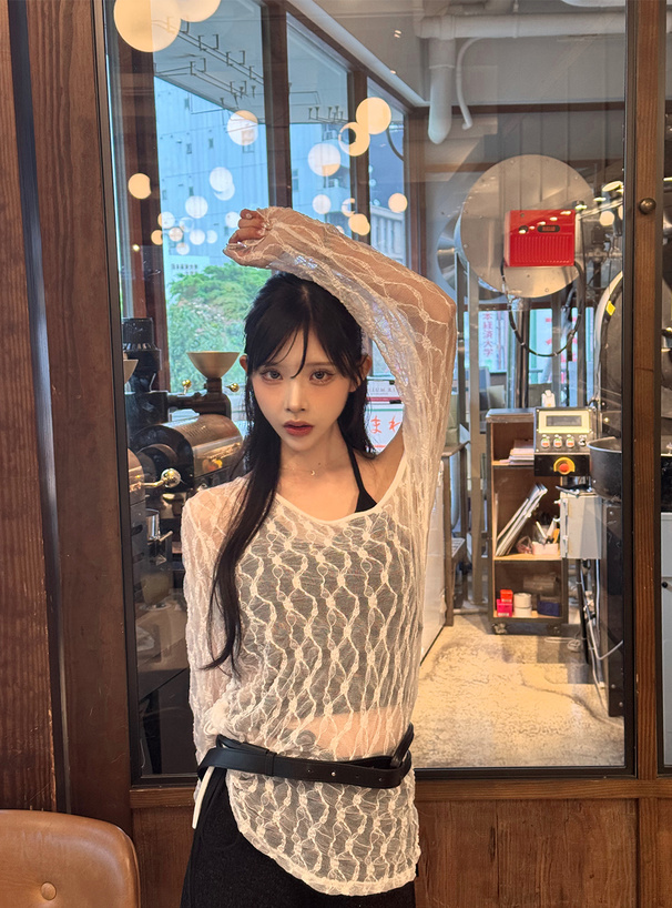 アシメフラワーレーストップス