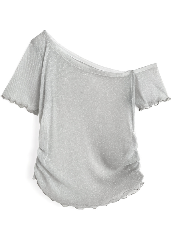 ワンショルダーラメトップス[jm030] | レディースファッション