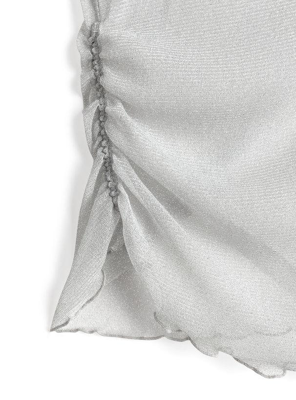 ワンショルダーラメトップス