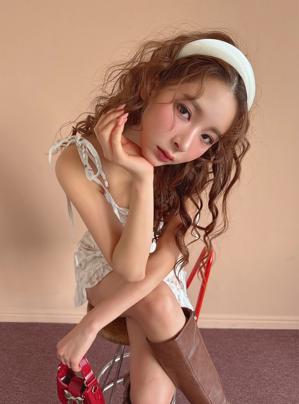 レース花柄キャミミニワンピース