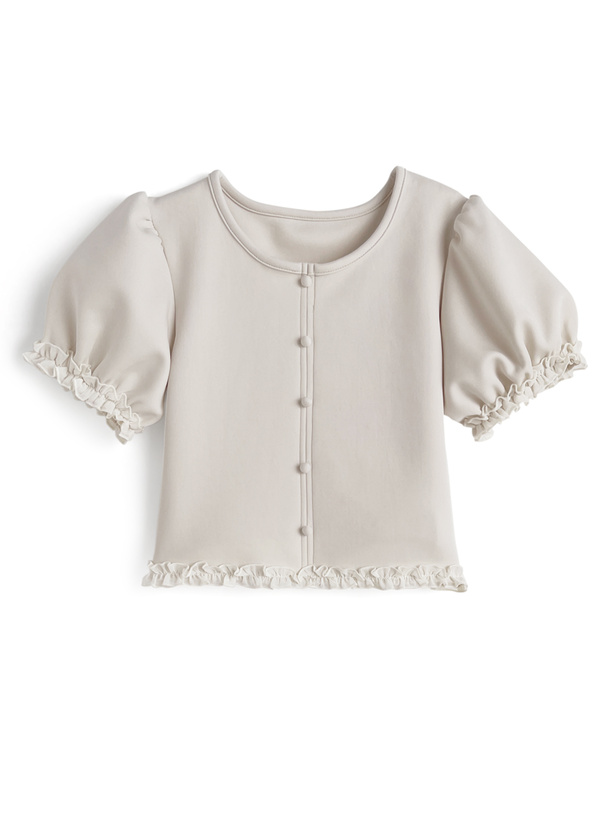 タイトスカート フリル ペプラム&袖パフスリーブ 楽天市場】フリル トップス レディース 送料無料 2色 シャツ