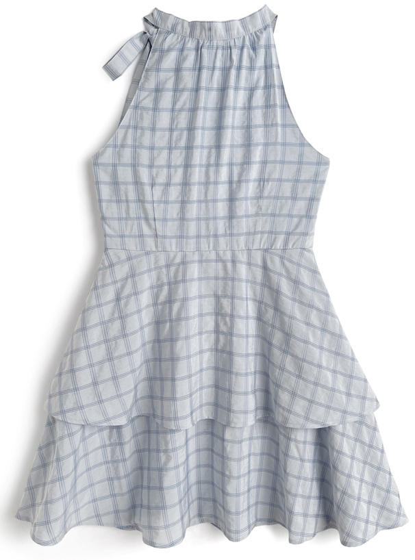 laguagemチェック柄ホルターネックワンピース LAGUA GEM（ラグアジェム）の「HALTER NECK チェックワンピース