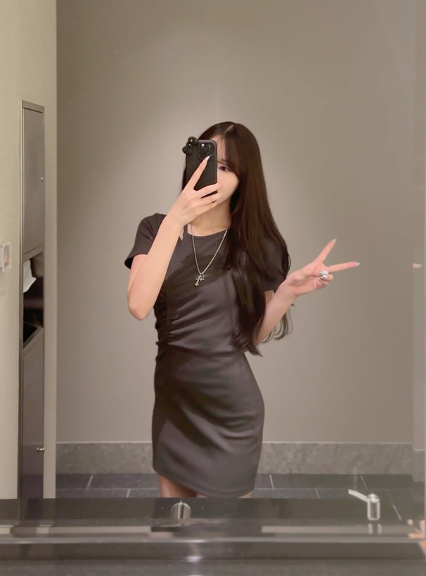 アシメネックミニワンピース