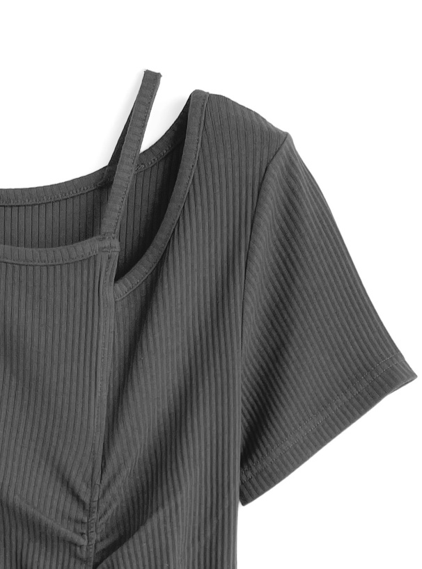 アシメネックミニワンピース